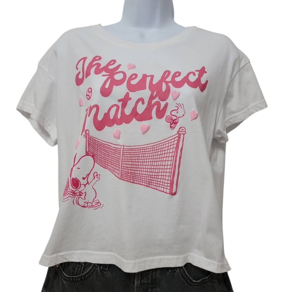 Peanuts | Snoopy And Woodstock The Perfect Match Baby T-Shirt Tennis Valentine